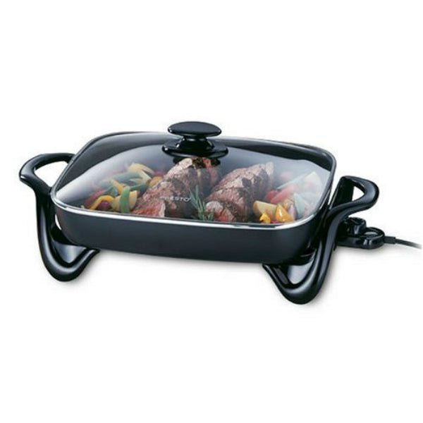 Presto 06852 Jumbo Size Electric Skillet with Glass Lid, 16"