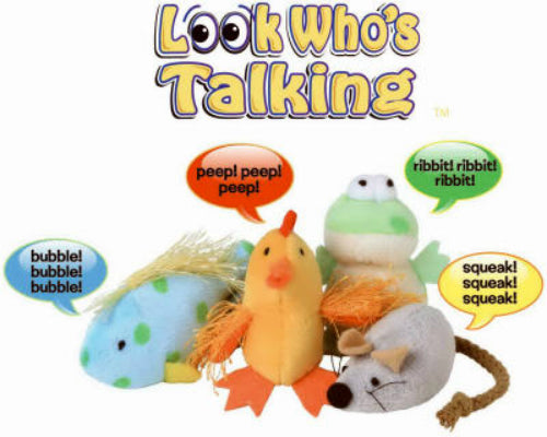 Multipet International 36480 Look Who's Talking Cat Toy, 1.25", Assorted