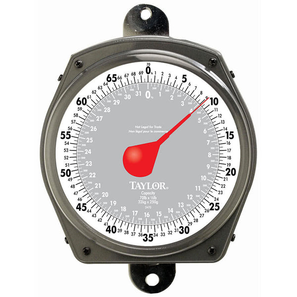 Taylor® 34704104 Dial Industrial Hanging Scale w/ Hang Hook , 70 Lb Capacity
