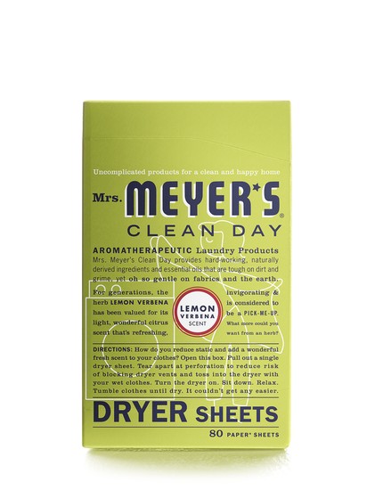 Mrs. Meyer's Clean Day 14248 Lemon Verbena Dryer Sheets, 80-Count