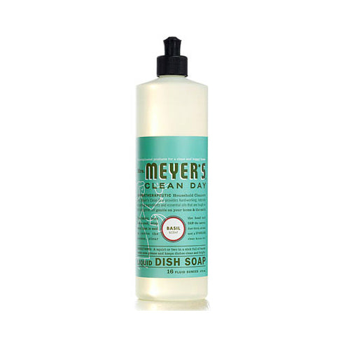 Mrs. Meyer's Clean Day 14103 Liquid Dish Soap, 16 Oz, Basil Scent