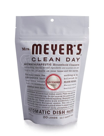 Mrs. Meyer's 14164 Lavender Automatic Dishwashing Pack, 12.7 Oz, 20 Loads