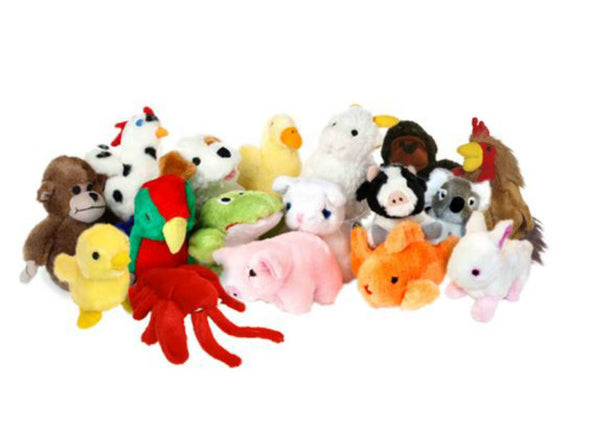 Multipet 27182 Look Who's Talking Animal Plush Dog Toy, 5"-7", Assorted, 1-Qty