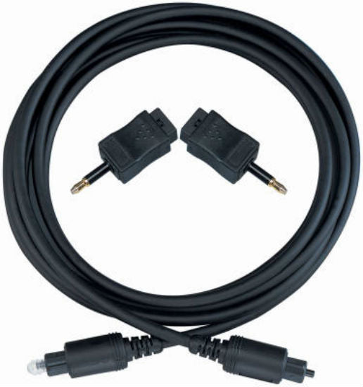 RCA DV10NR Digital Optical Audio Cable with 2 Mini Adapters, 6'