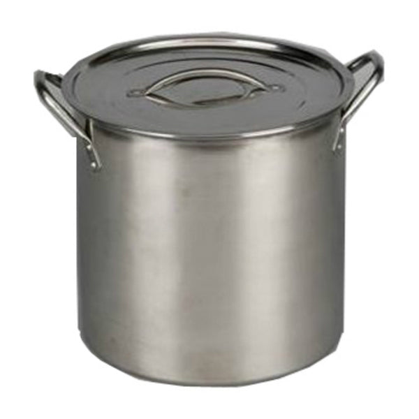 Good Cook 06181 Brushed Stainless-Steel Stock Pot w/ Lid & Handles, 12 Qt