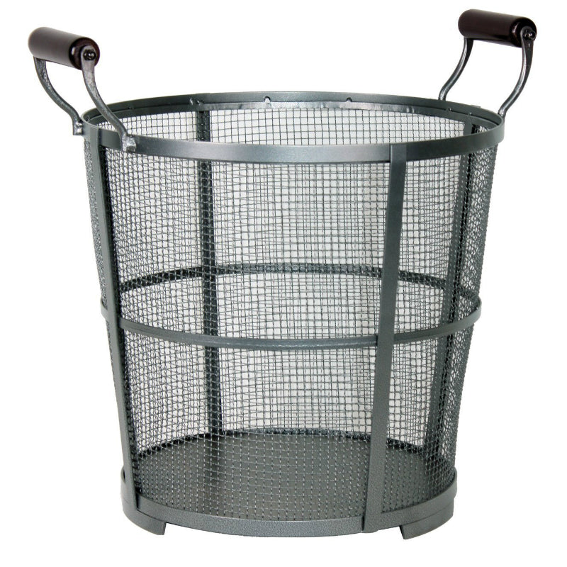 Panacea 15704 Prairie Round Basket Log Bin with Metal Mesh Sides, Antique Iron