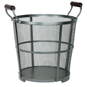 Panacea 15704 Prairie Round Basket Log Bin with Metal Mesh Sides, Antique Iron