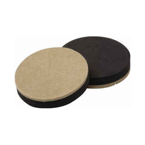 Shepherd Hardware 9407 Heavy Duty FeltGard® Plus Slider Round Pads, 3.5", 4-Pack