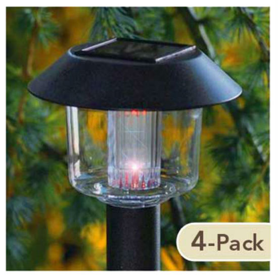 Four Seasons Courtyard E98D-BR-PK4 Solar Powered Light Set, Bronze Finish