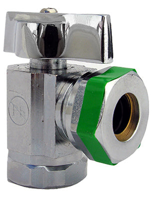 Lasco 06-9221 Quarter Turn Angle Valve, 1/2" x 7/16", Chrome