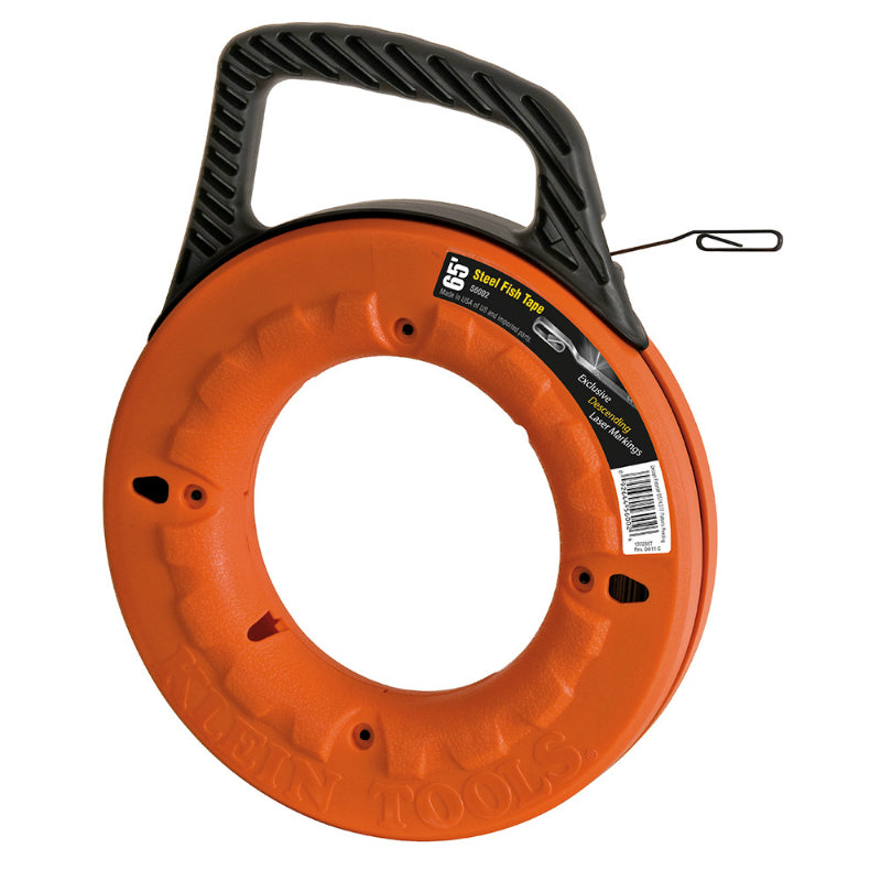 Klein Tools 56002 Depthfinder High Strength Steel Fish Tape, 65' x 1/8"