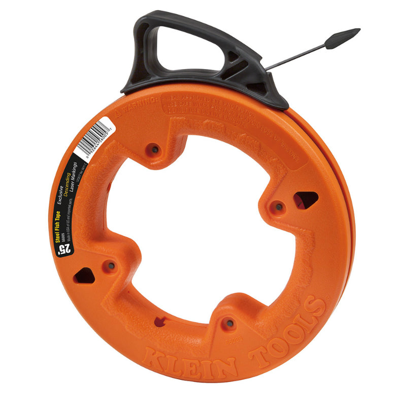 Klein Tools 56005 Depthfinder High Strength Steel Fish Tape, 25' x 1/8"