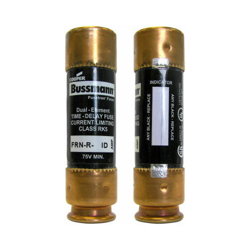 Cooper Bussmann BP/FRN-R-60ID Fusetron Dual Element Indicating Fuse, 60A, 2-Pack