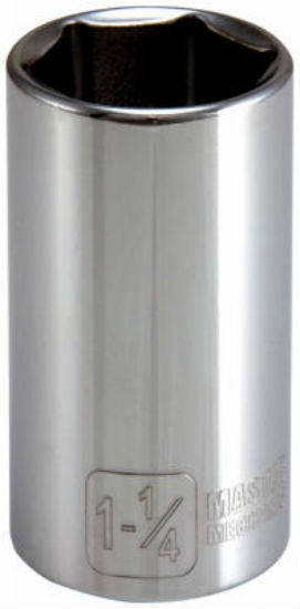 Master Mechanic 120385 6-Point Deep Standard Socket, 1/2" Drive, 1-1/4"