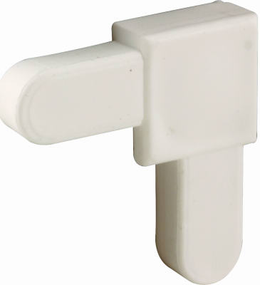 Slide-Co PL-14336 Square Cut Screen Frame Corner, 5/8" x 1/4", White, 20-Pack