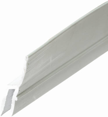 Slide-Co PL-15967 Rigid Vinyl Lip Window Frame, 1" x 72", White Finish