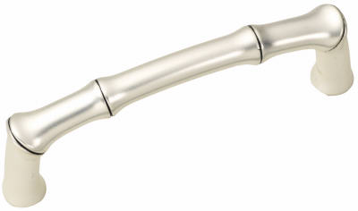 Hickory Hardware P3444-SAS Bamboo Cabinet Pull, 3", Satin Antique Silver