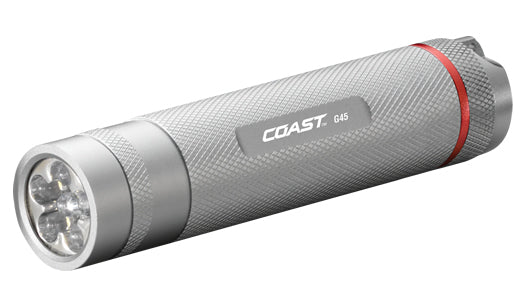 Coast TT7345SCP LED V2 Tactical Flashlight, G45, 6-Chip, 4.6" Length