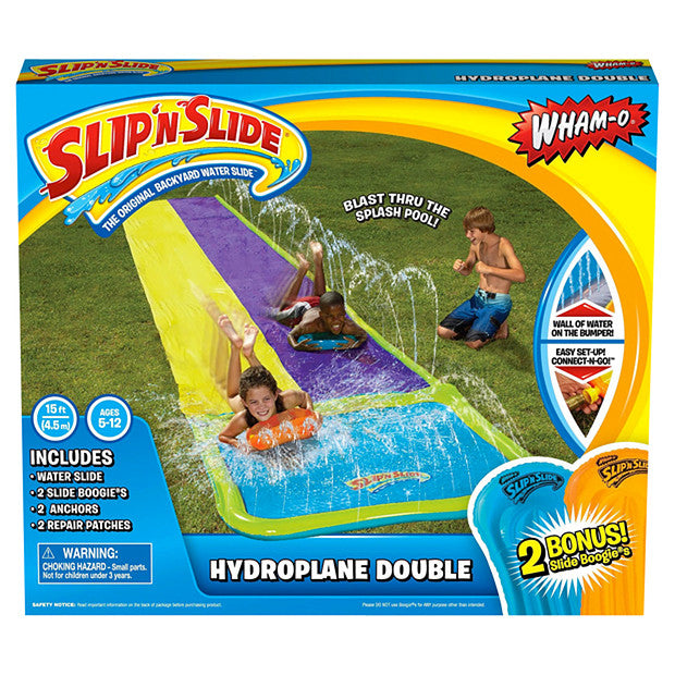 Slip N Slide® 64099 Hydroplane Double with 2 Slide Boogies, Ages 5-12 Years, 15’