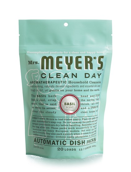 Mrs. Meyer's Clean Day 14464 Basil Automatic Dishwashing Pack, 12.7 Oz, 22-Count