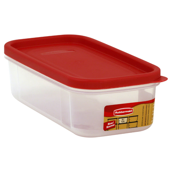 Rubbermaid® 1776470 Modular Dry Food Container, Clear/Racer Red, 5-Cup