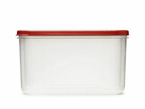 Rubbermaid® 1776471 Modular Dry Food Container, Clear/Racer Red, 10-Cup