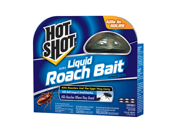 Hot Shot® HG-95789 Ultra Liquid Roach Bait, 1 Oz, 6 Count