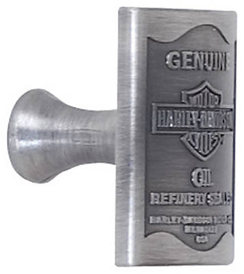 Harley Davidson Genuine Oil Can Design Cabinet Knob, Antique Pewter