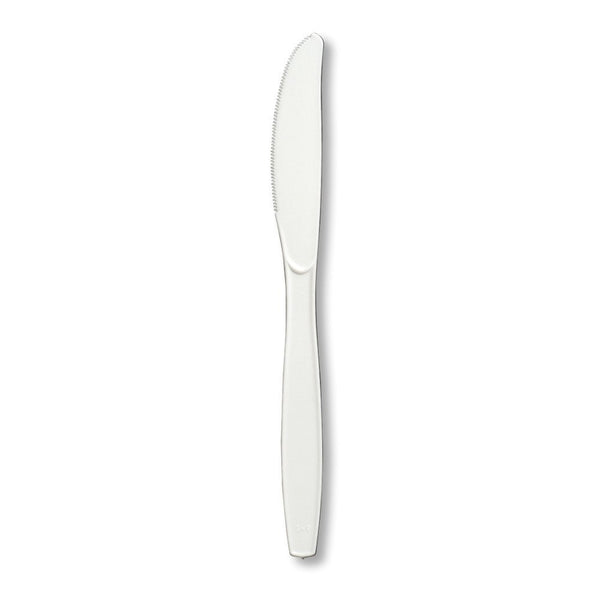 Creative Converting™ 010570B Touch Of Color Premium Plastic Knives, White, 50-Ct