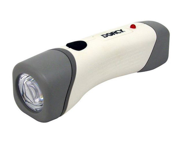 Dorcy® 41-1045 LED Rechargeable Flashlight with Built-In Charging Adapter, White