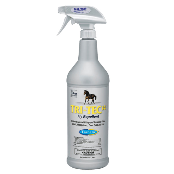 Farnam® 46512 Tri-Tec 14® Fly Repellent with Water Based Formula, 32 Oz