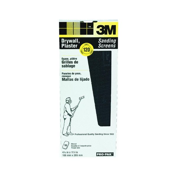 3M 99438 Pro-Pak Die-Cut Drywall Sanding Screens, 120 Grit, 10-Count