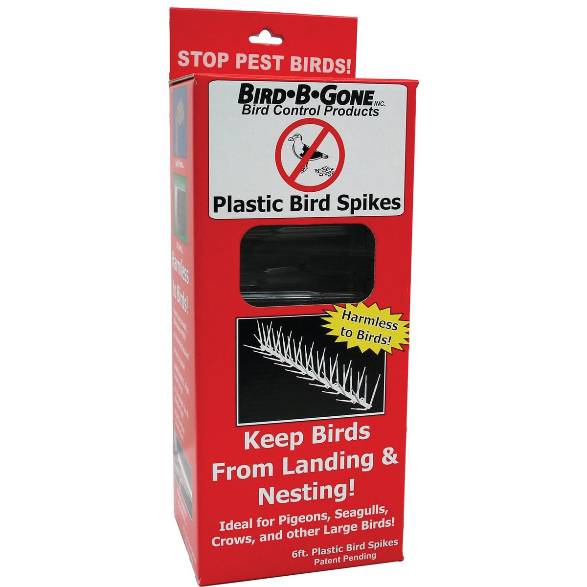 Bird-B-Gone® MM2000-5/20 Plastic Bird Spikes, Clear, 5" x 20'