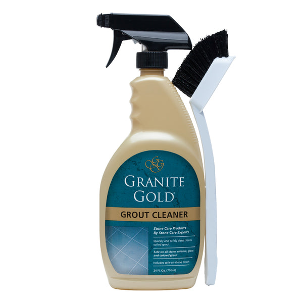 Granite Gold® GG0371 Grout Cleaner with Safe-On-Stone Brush, 24 Oz