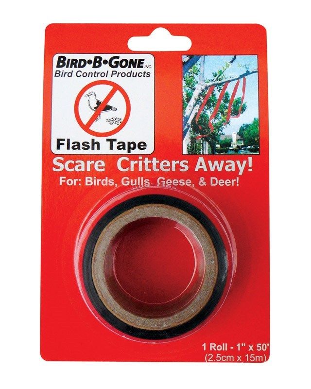 Bird-B-Gone® MMFT-050 Iridescent Red Foil Bird Deterrent Flash Tape, 1" x 50'