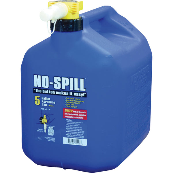 No-Spill® 1456 Poly Kerosene Fuel Can with Rear-Handle, 5-Gallon