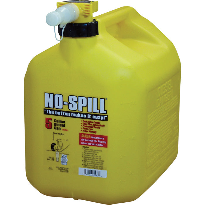 No-Spill 1457 Poly Diesel Fuel Can with Rear-Handle, 5-Gallon