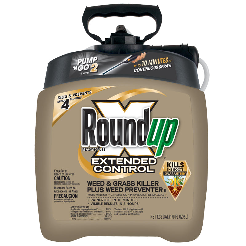 Roundup® 5725070 Pump 'N Go Extended Control Weed and Grass Killer, 1.33 Gallon