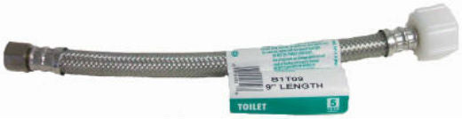 Fluidmaster B1T09 Toilet Connector 9", Braided Stainless Steel