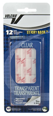 STICKY BACK SQUARE CLEAR 7/8"