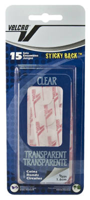 STICKY BACK COIN CLEAR 5/8"