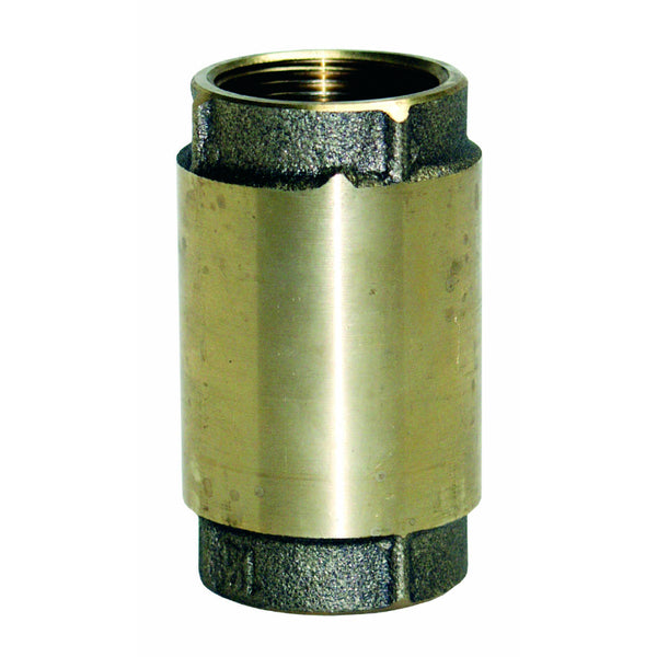 Water Source™ CV-125NL Spring Loaded Check Valve, No Lead, Brass, 1-1/4"