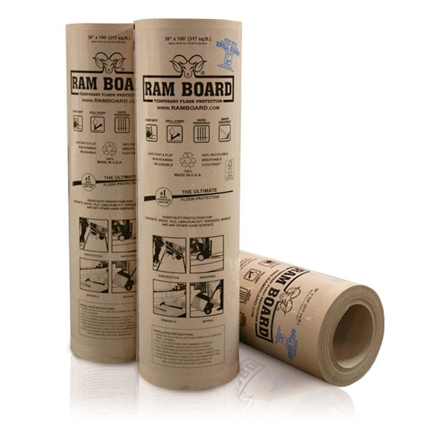 Ram Board® RB38100 Heavy Duty Floor Protection Film, 38" x 100'