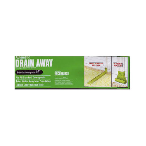 Frost King DE46 Flexible Automatic Downspout Extender, 46" x 8.5", Green