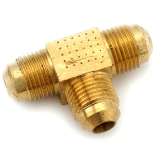 Anderson Metals 754044-05 Lead Free Flare Tee, Brass, 5/16"