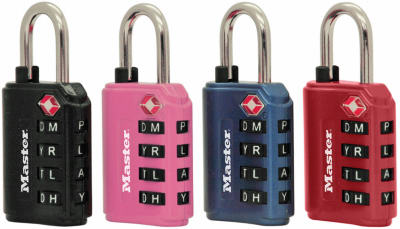 Master Lock 4691DWD TSA Luggage Alpha Lock, Assorted Colors