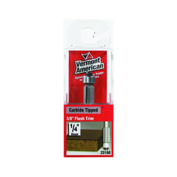 Vermont American® 23160 Carbide Tipped Flush Trim Router Bit,  3/8" x 9/16"