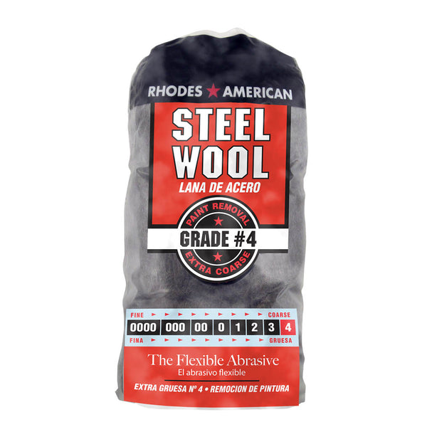 Rhodes American 10121116 Extra Coarse Steel Wool Pads, Grade #4, 12 Pack