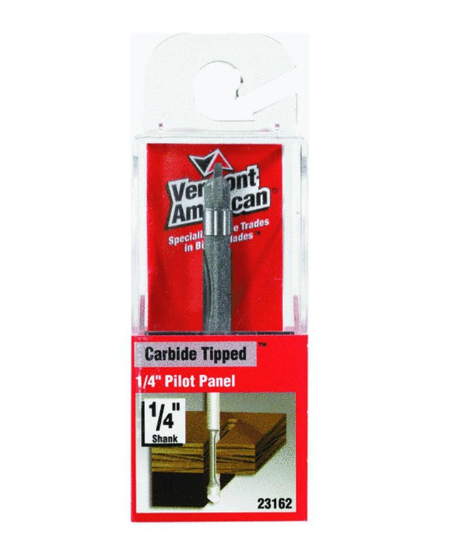 Vermont American® 23162 Carbide Tipped Pilot Panel Router Bit, 1/4", 1/4 Shank