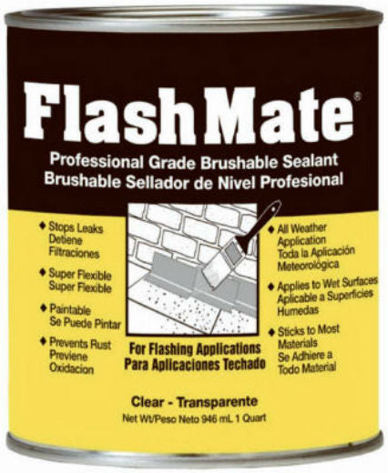 Amerimax 85229 Flashmate Professional Grade Brushable Sealant, 1 Qt